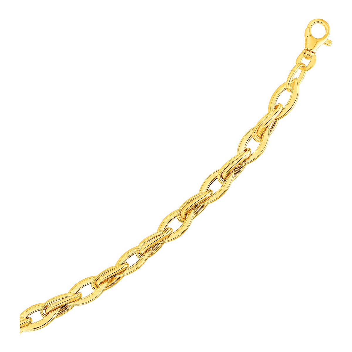 Marquise Link Bracelet in 14k Yellow Gold - Selectique 