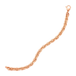 14k Rose Gold 7 1/4 inch Rolo Chain Bracelet - Selectique 