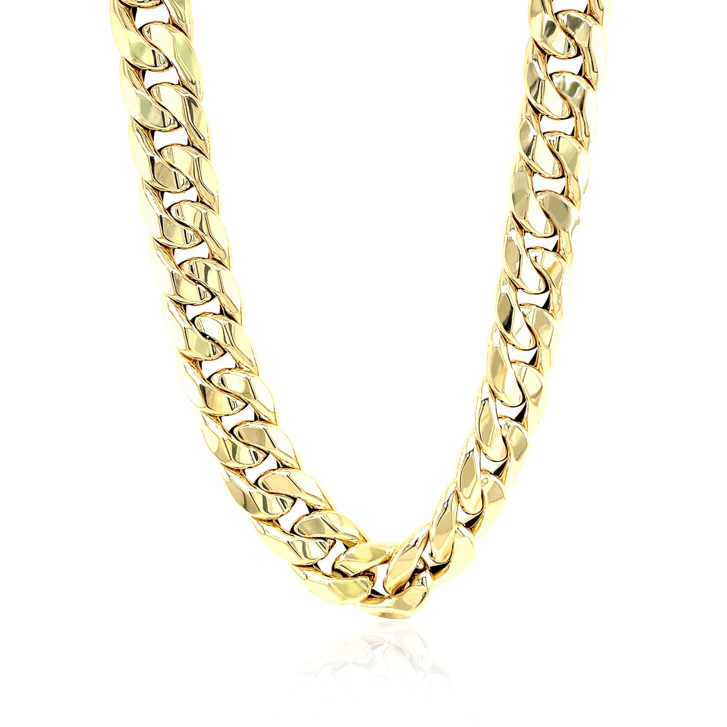 14k Yellow Gold Curb Chain Necklace - Selectique 