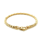 14k Yellow Gold 7 1/2 inch Braid Link Bracelet - Selectique 