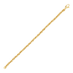 14k Yellow Gold 7 1/2 inch Braid Link Bracelet - Selectique 