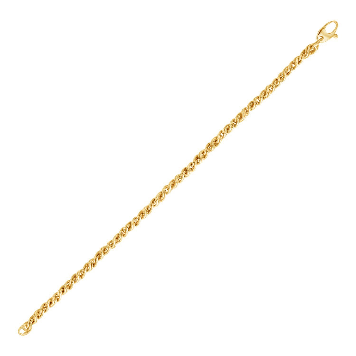 14k Yellow Gold 7 1/2 inch Braid Link Bracelet - Selectique 