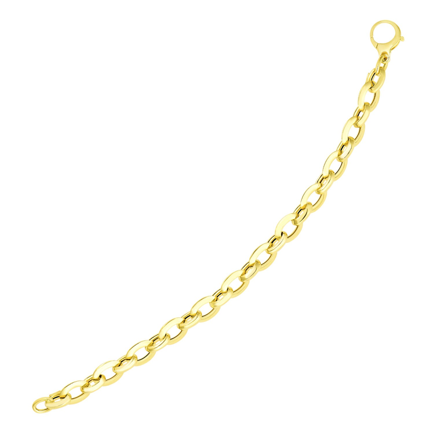 14k Yellow Gold Cable Chain Design Bracelet - Selectique 