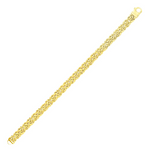 14k Yellow Gold Byzantine Style Chain Bracelet - Selectique 