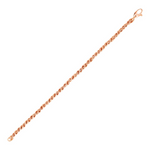 14k Rose Gold 7 1/2 inch Braid Link Bracelet - Selectique 