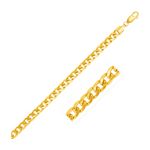 5.3mm 14k Yellow Gold Miami Cuban Semi Solid Bracelet - Selectique 