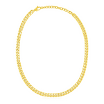 14k Yellow Gold Cuban Chain Choker Necklace - Selectique 