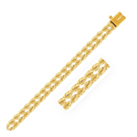 5.0 mm 14k Yellow Gold Dual Row Rope Bracelet - Selectique 