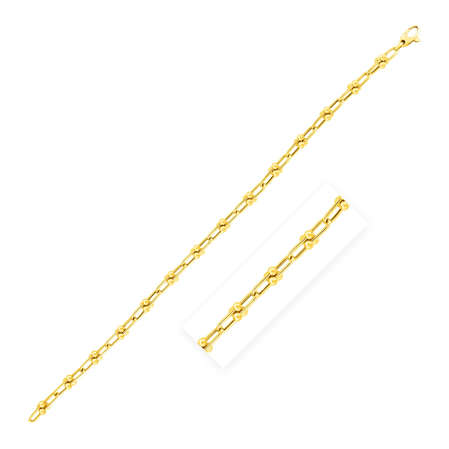 14k Yellow Gold 7 1/2 inch Jax Chain Bracelet - Selectique 