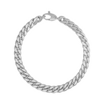 14K White Gold Cuban Link Bracelet - Selectique 