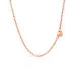 14k Rose Gold Chain Necklace with Polished Knot - Selectique 