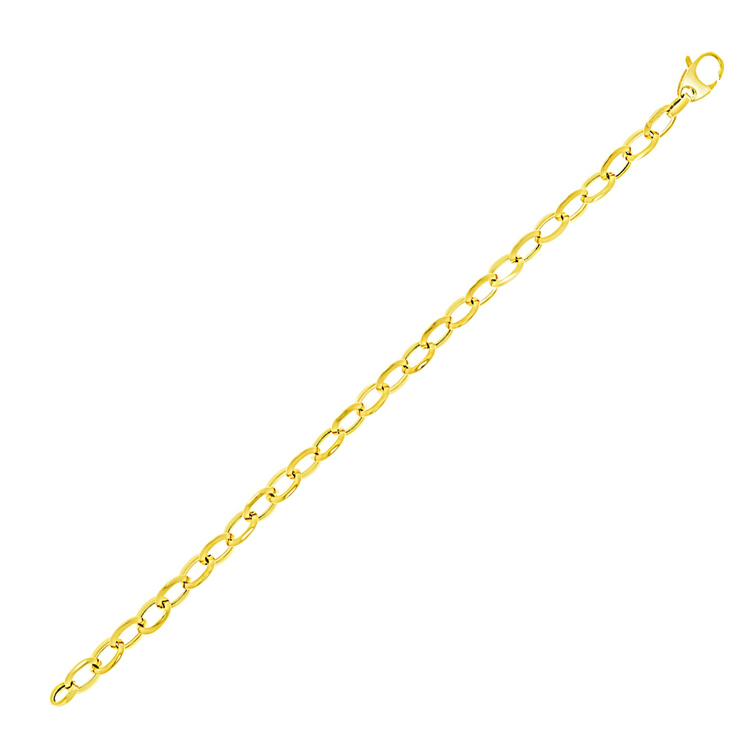 14k Yellow Gold Cable Chain Style Bracelet - Selectique 