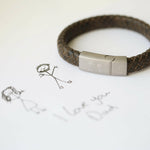 Handwriting Engraved Antique Style Bracelet - Rustic.