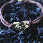 Handwriting Hearts Forever Bracelet Berry.