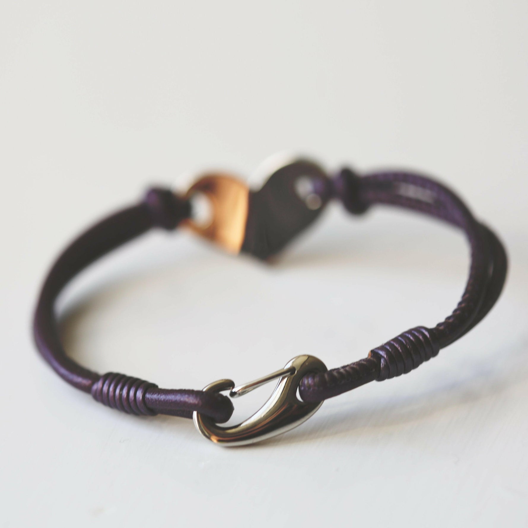 Handwriting Hearts Forever Bracelet Berry.