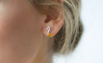 Amber Music Note Stud Earrings - Selectique 