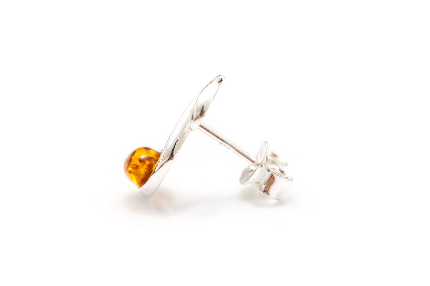 Amber Music Note Stud Earrings