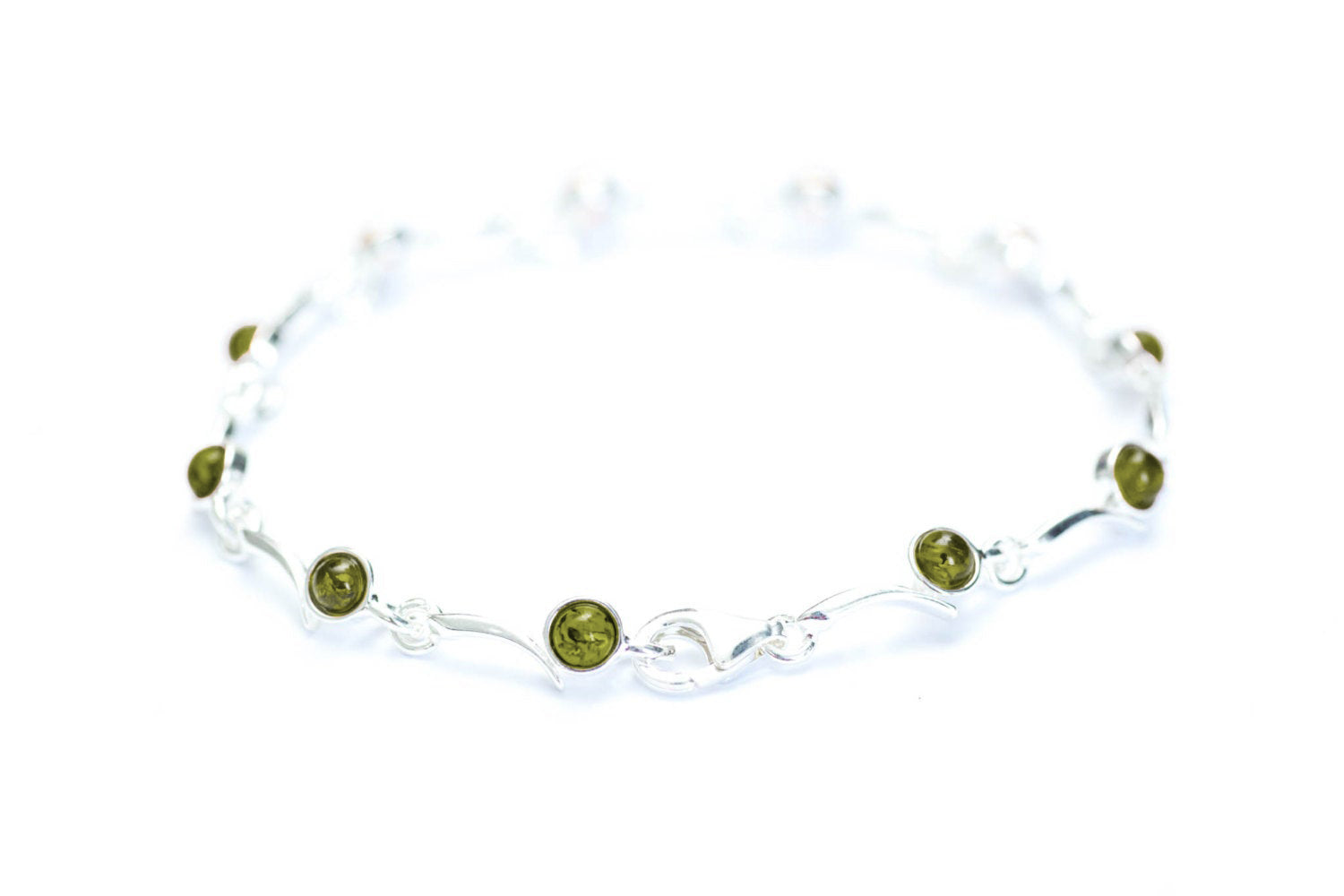 Minimal Green Amber Bracelet