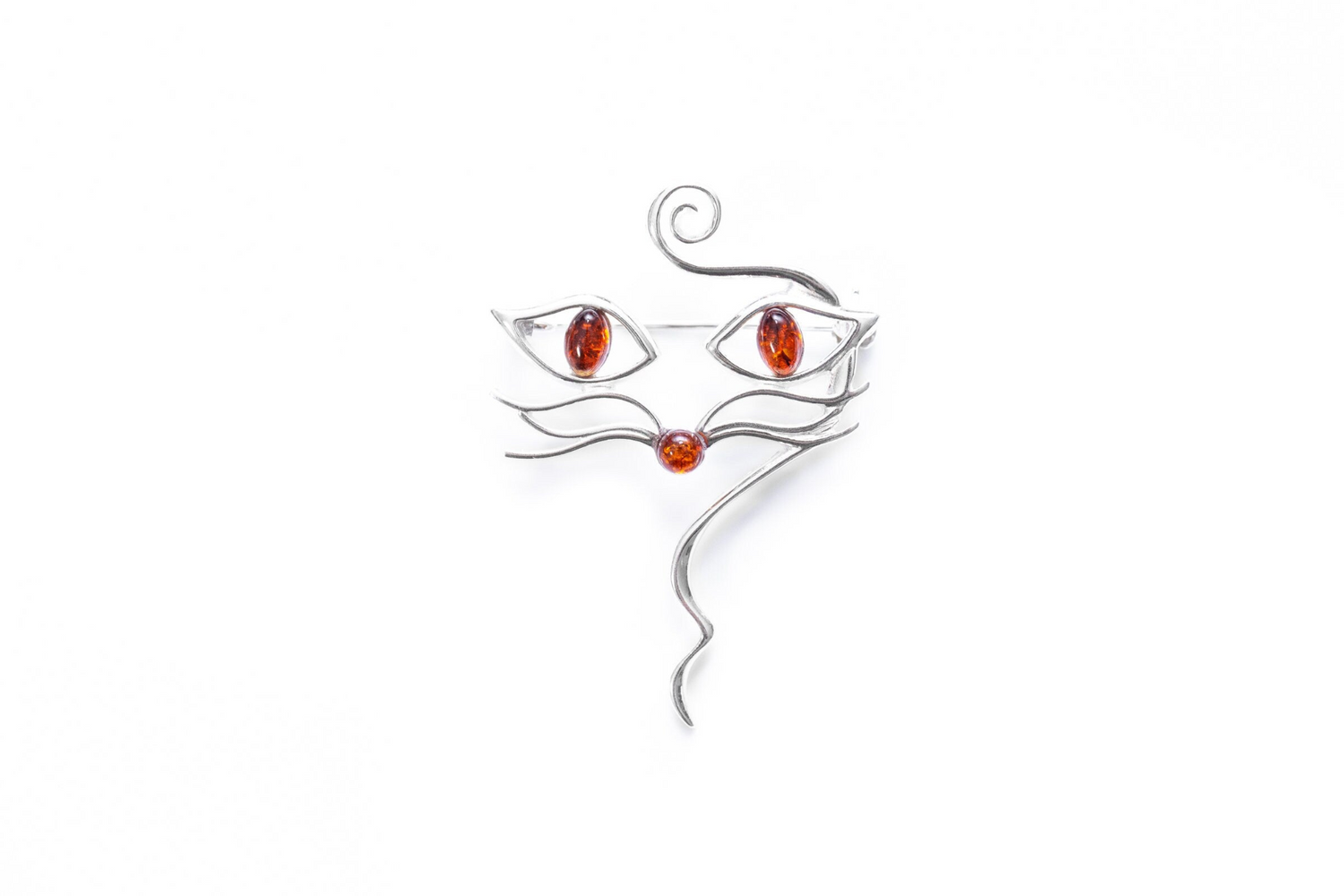 Amber Cat Brooch - Selectique 