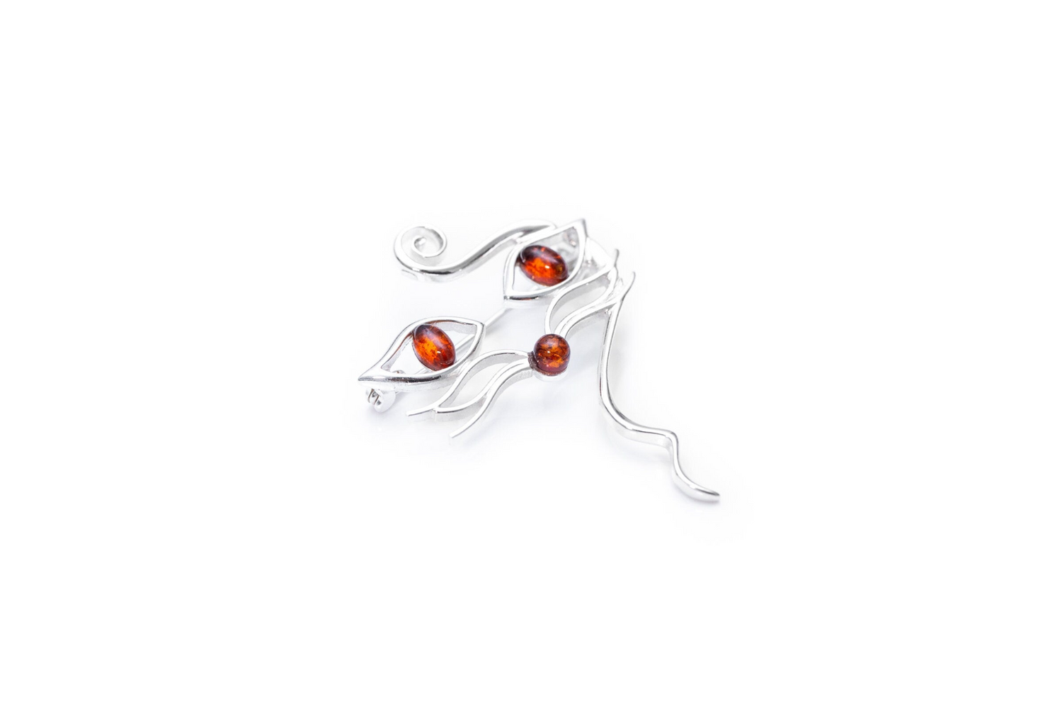 Amber Cat Brooch - Selectique 