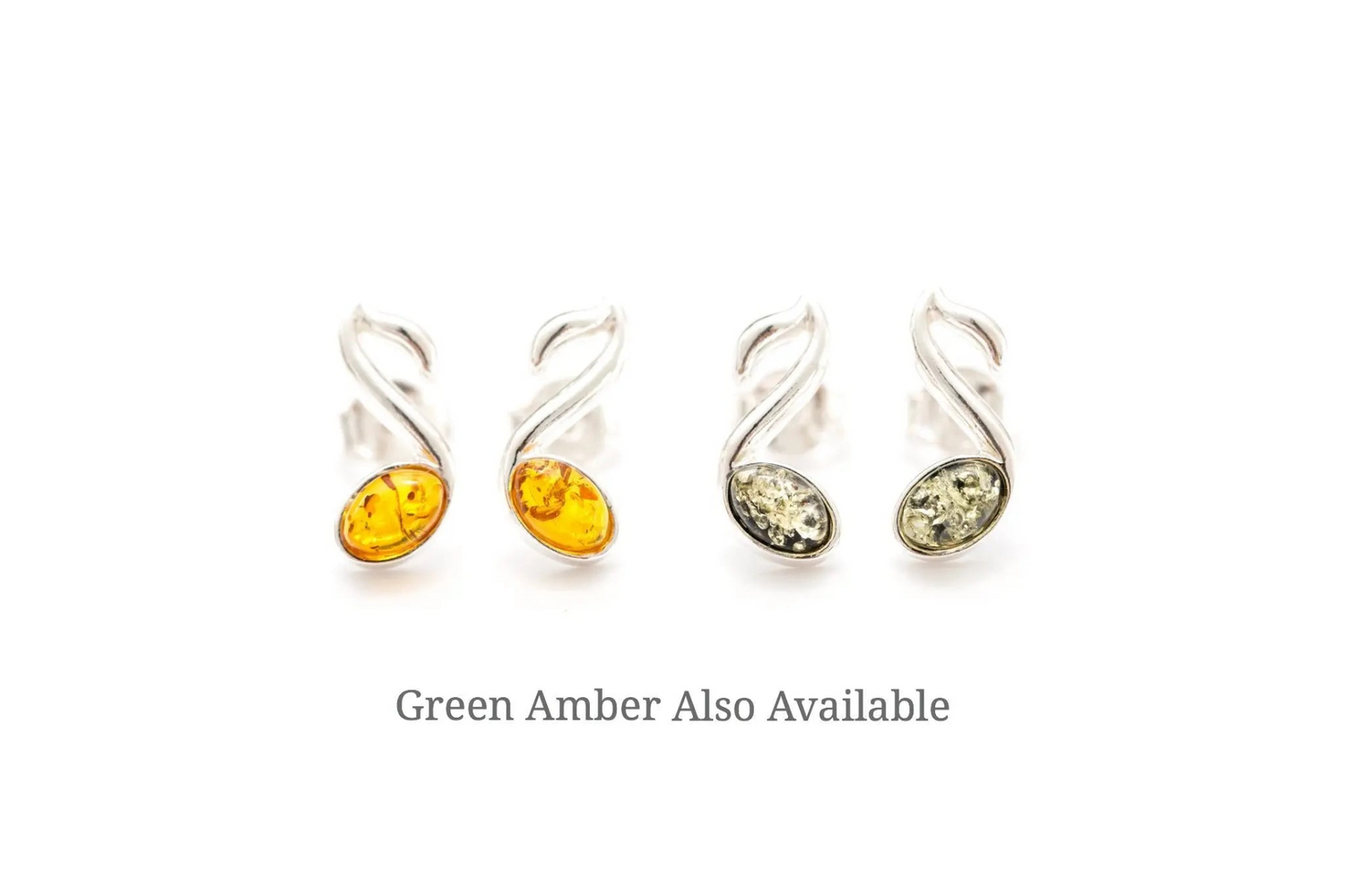 Amber Music Note Stud Earrings