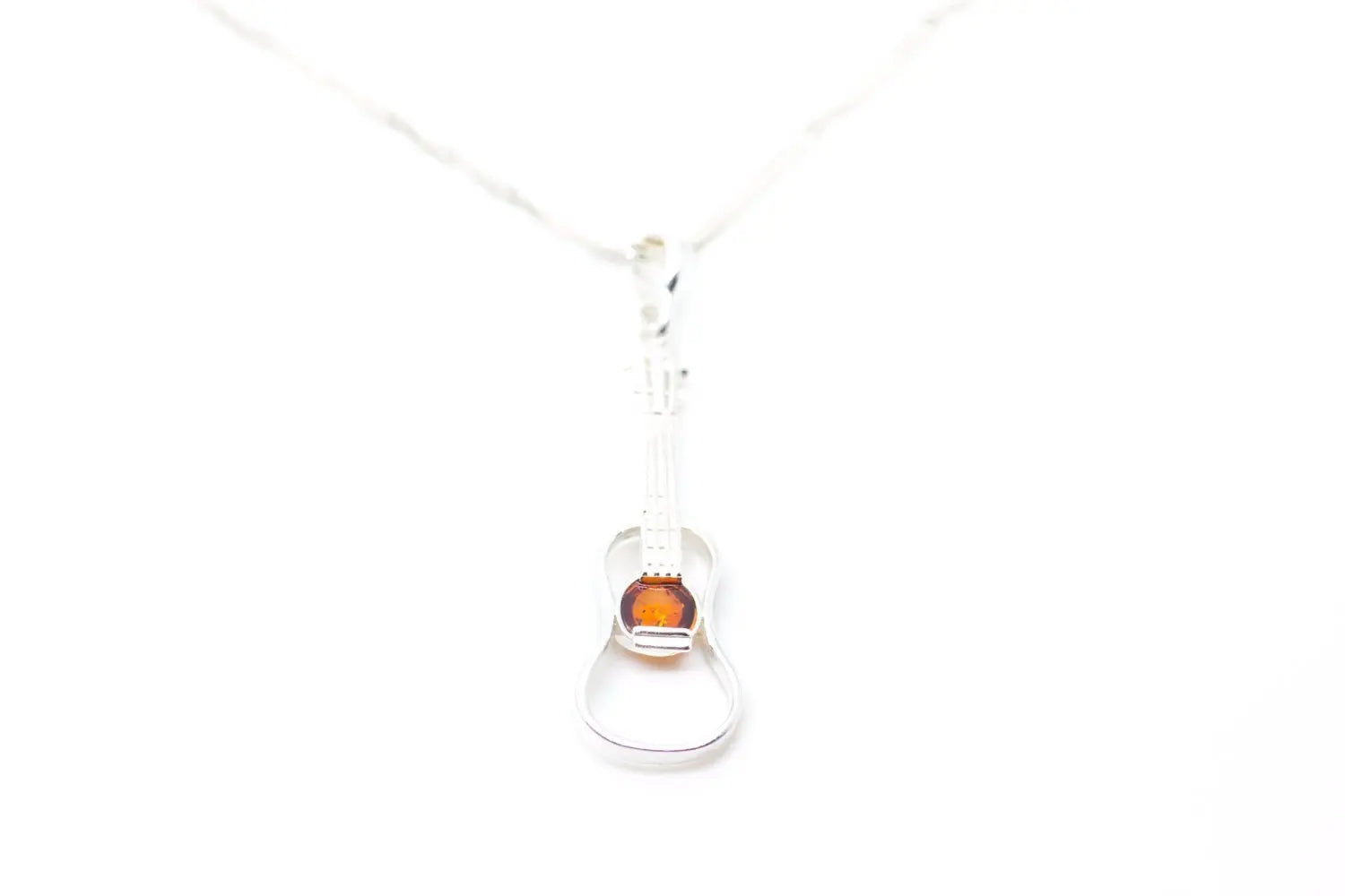 Amber Guitar Pendant Necklace - Selectique 