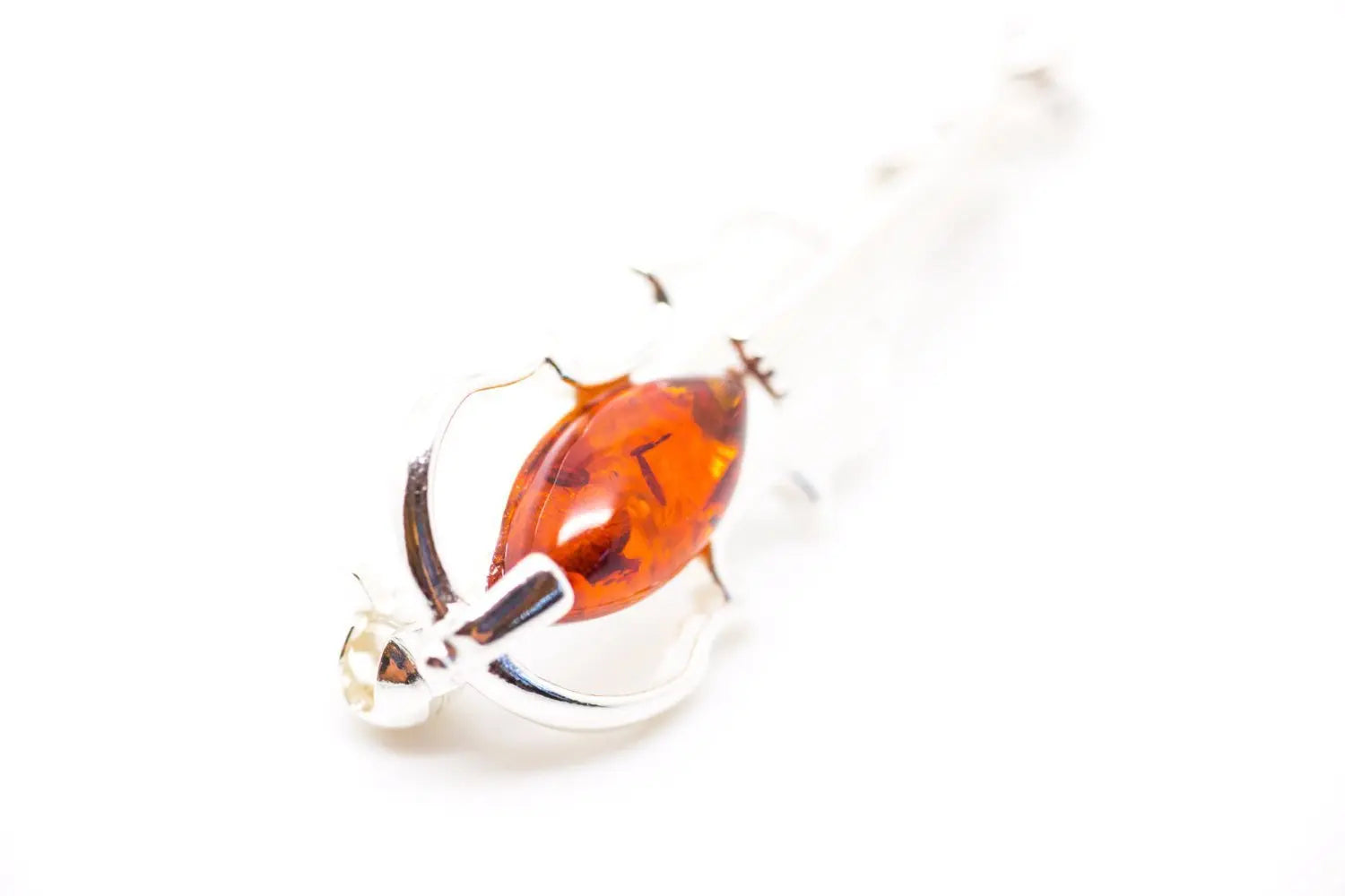 Classic Amber Violin Brooch