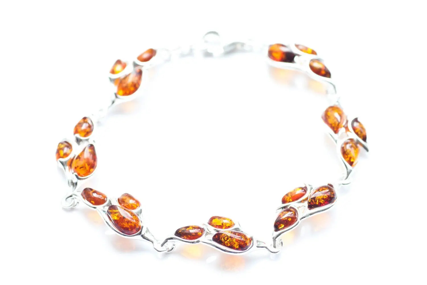Amber Statement Leaf Link Bracelet - Selectique 