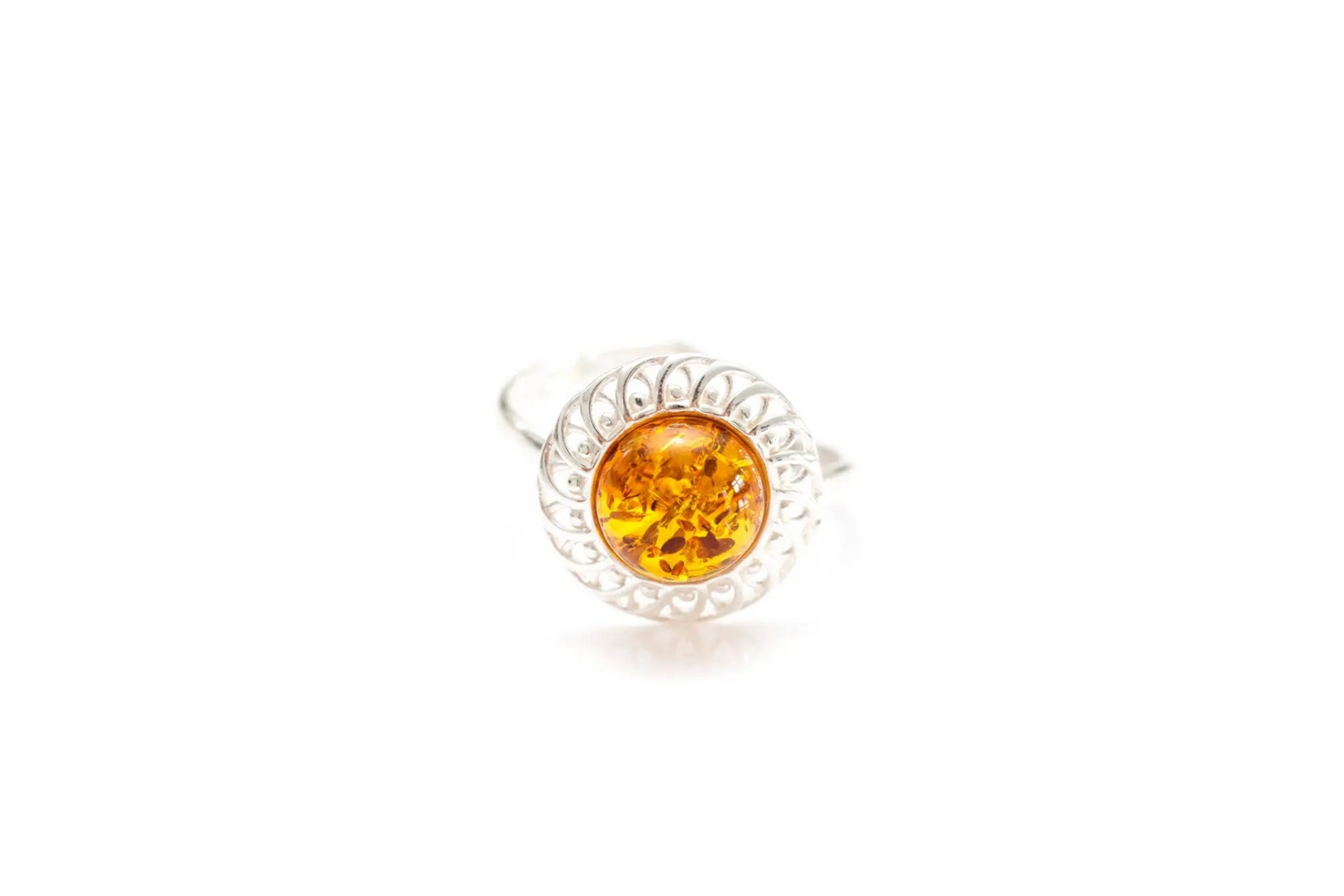 Amber Spiral Ring - Selectique 