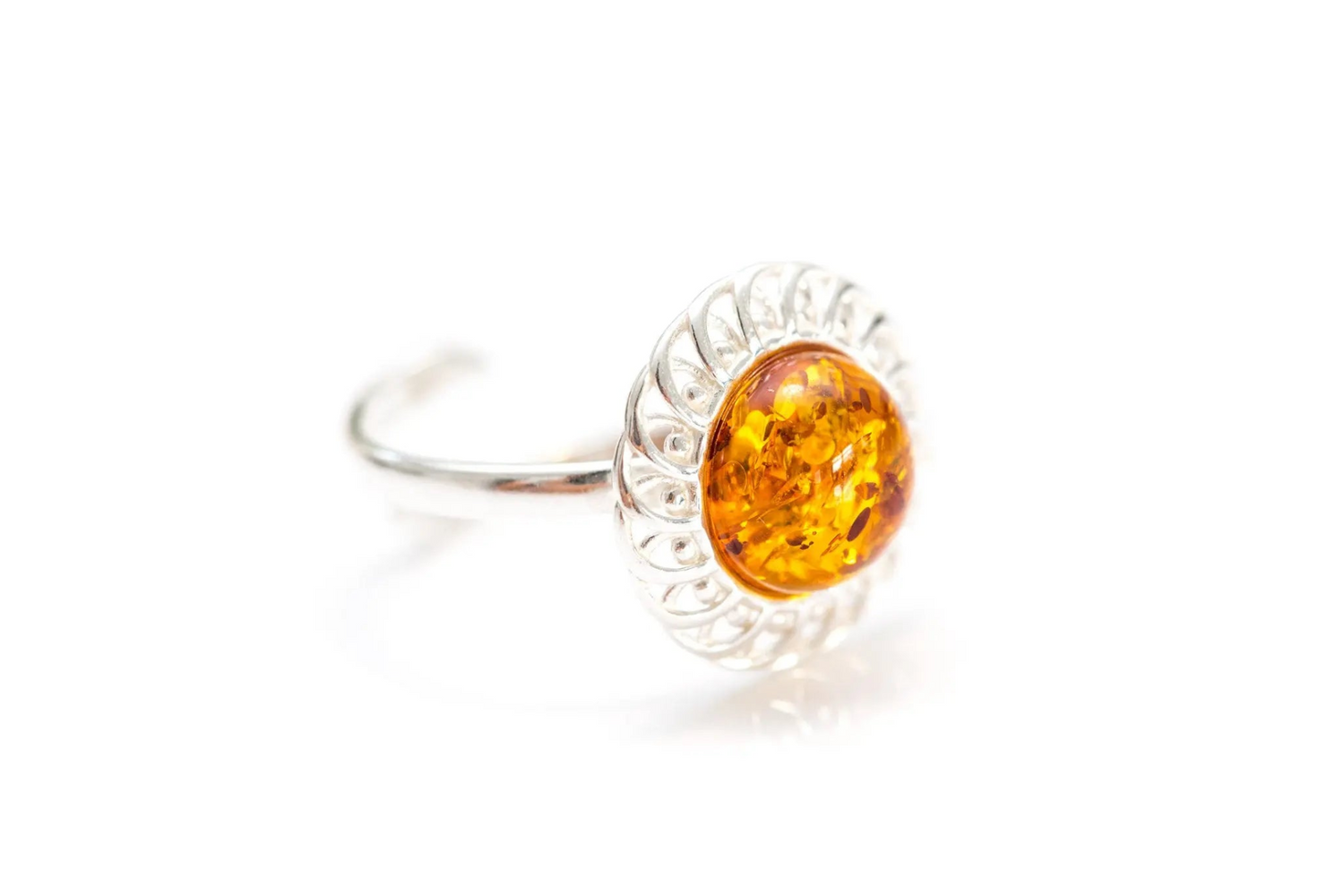 Amber Spiral Ring - Selectique 