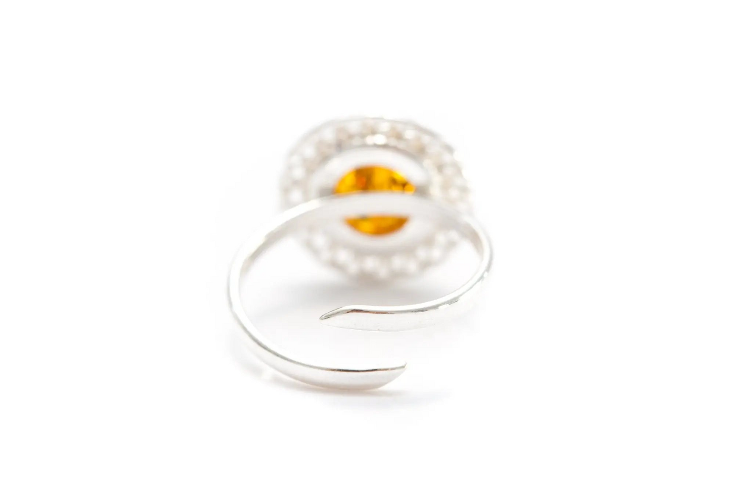 Amber Spiral Ring - Selectique 