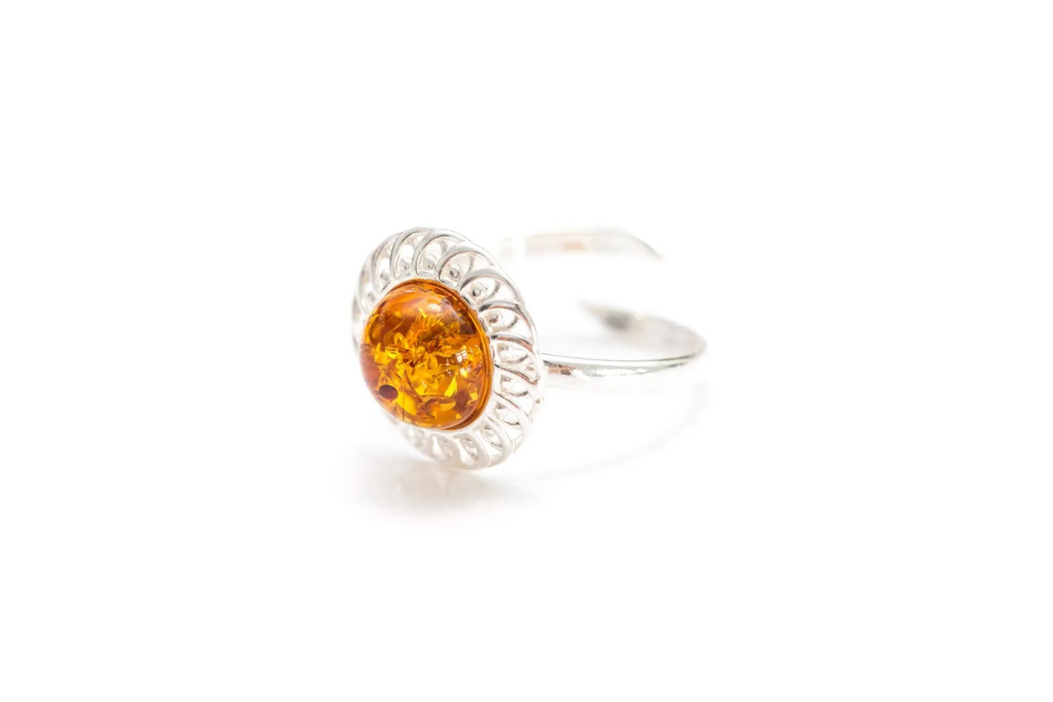 Amber Spiral Ring - Selectique 