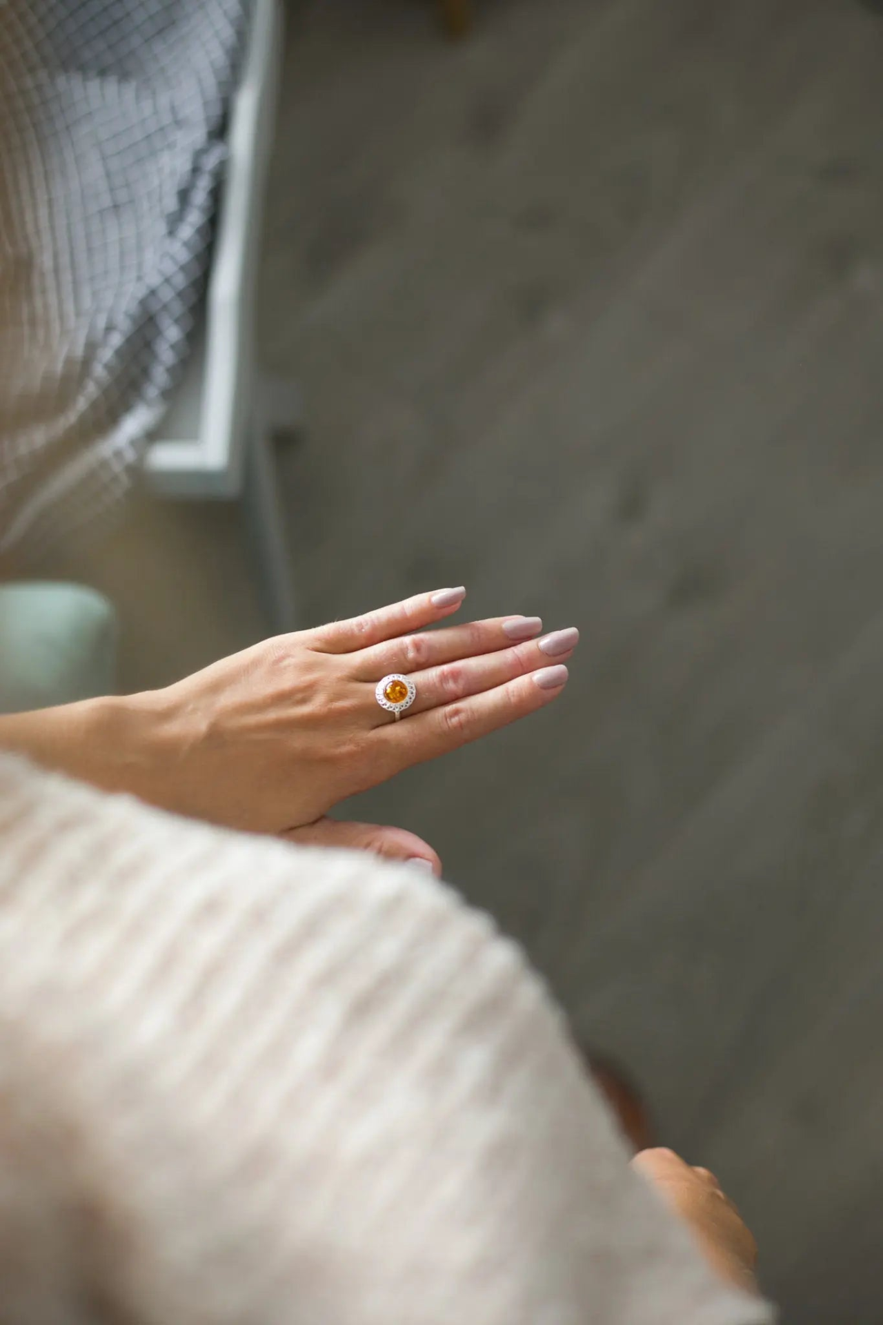Amber Spiral Ring - Selectique 