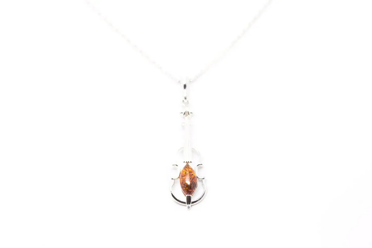 Amber Violin Pendant - Selectique 