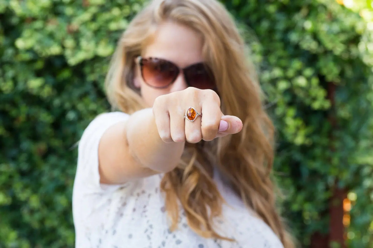 Boho Amber Ring - Selectique 