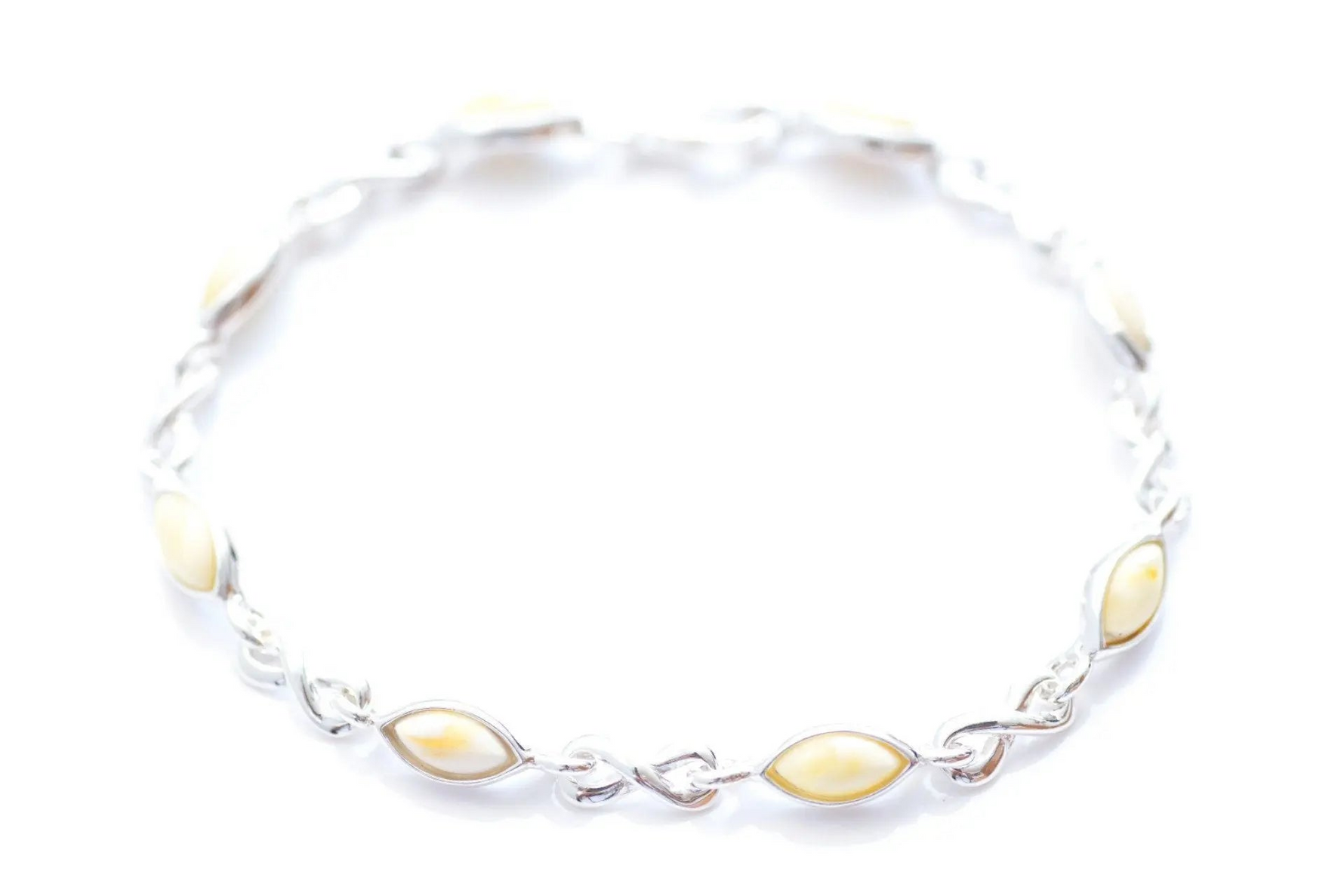 Butterscotch Amber Infinity Bracelet - Selectique 