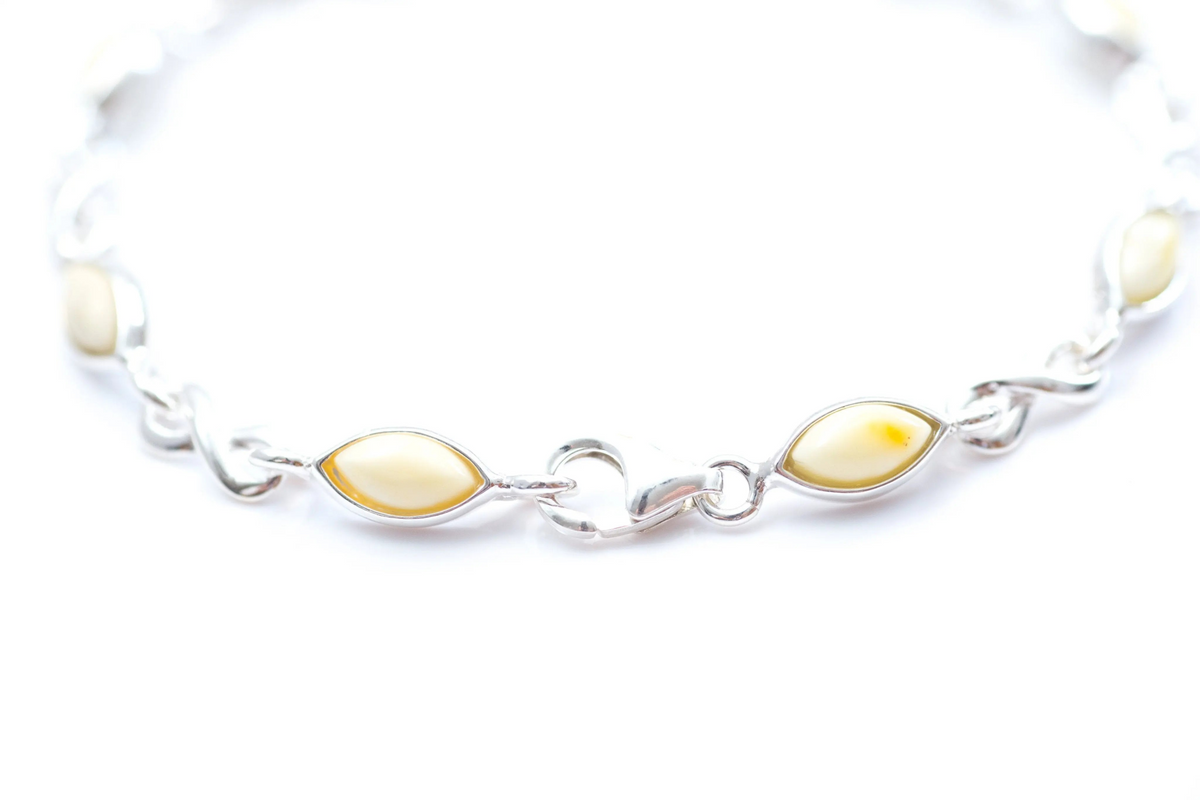Butterscotch Amber Infinity Bracelet - Selectique 