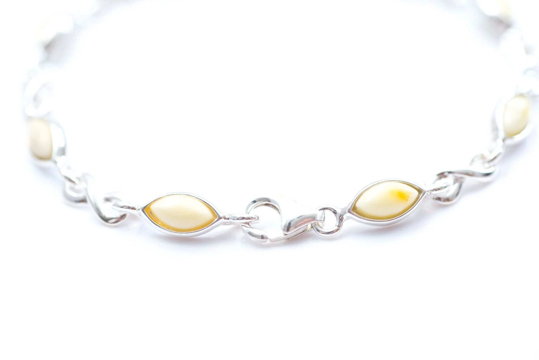 Butterscotch Amber Infinity Bracelet - Selectique 