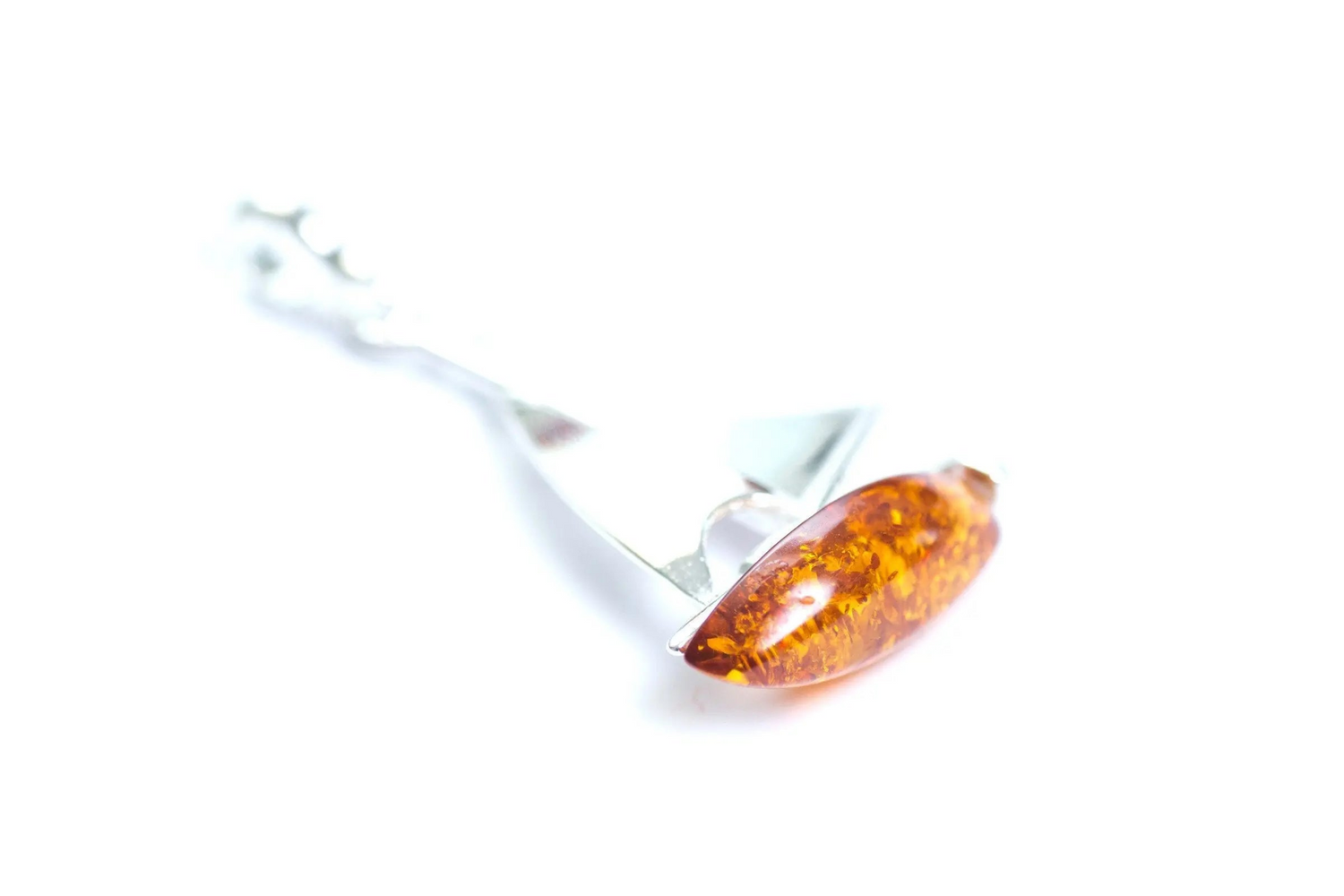 Amber Sailboat Charm Pendant