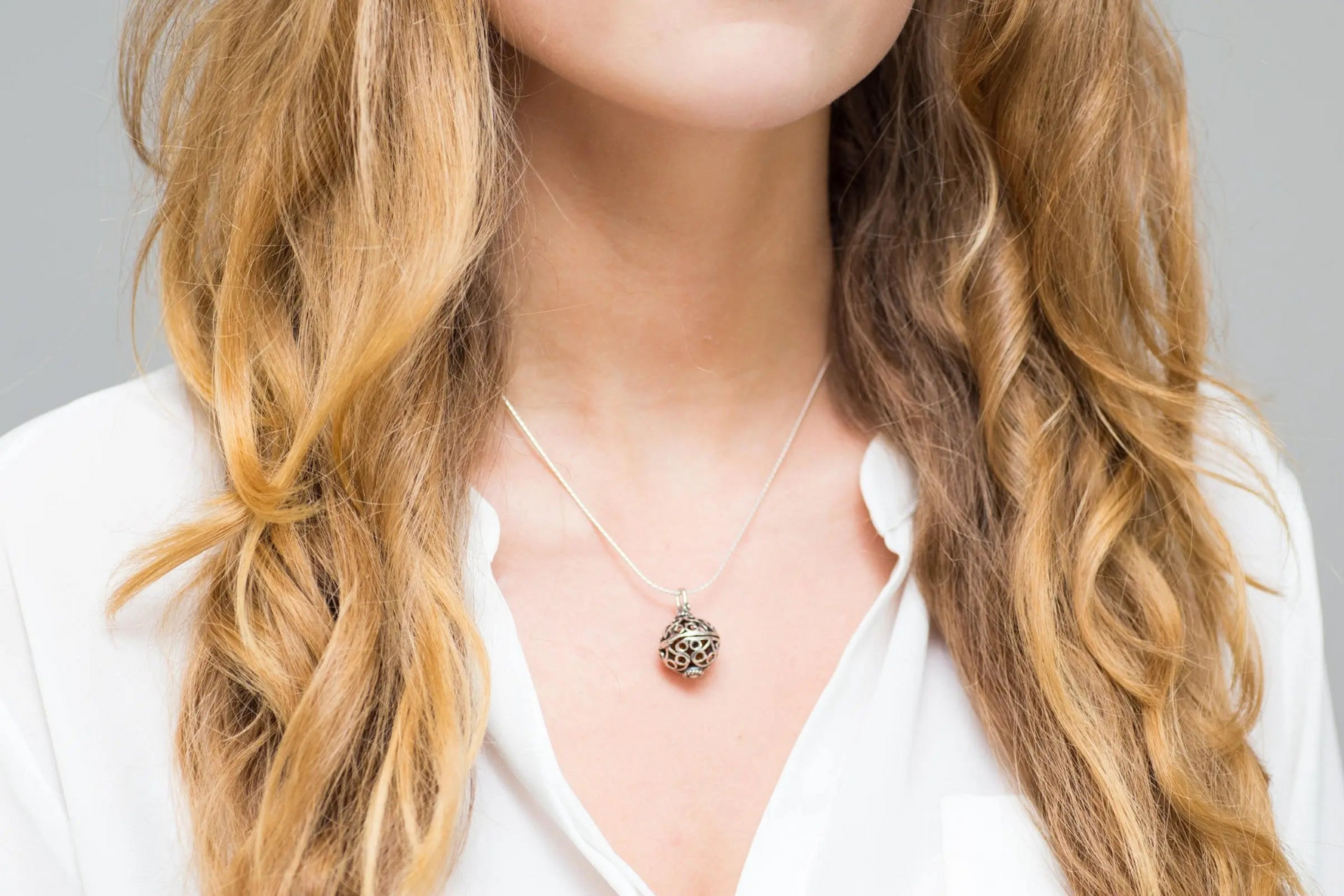 Silver Filigree Locket Necklace - Selectique 