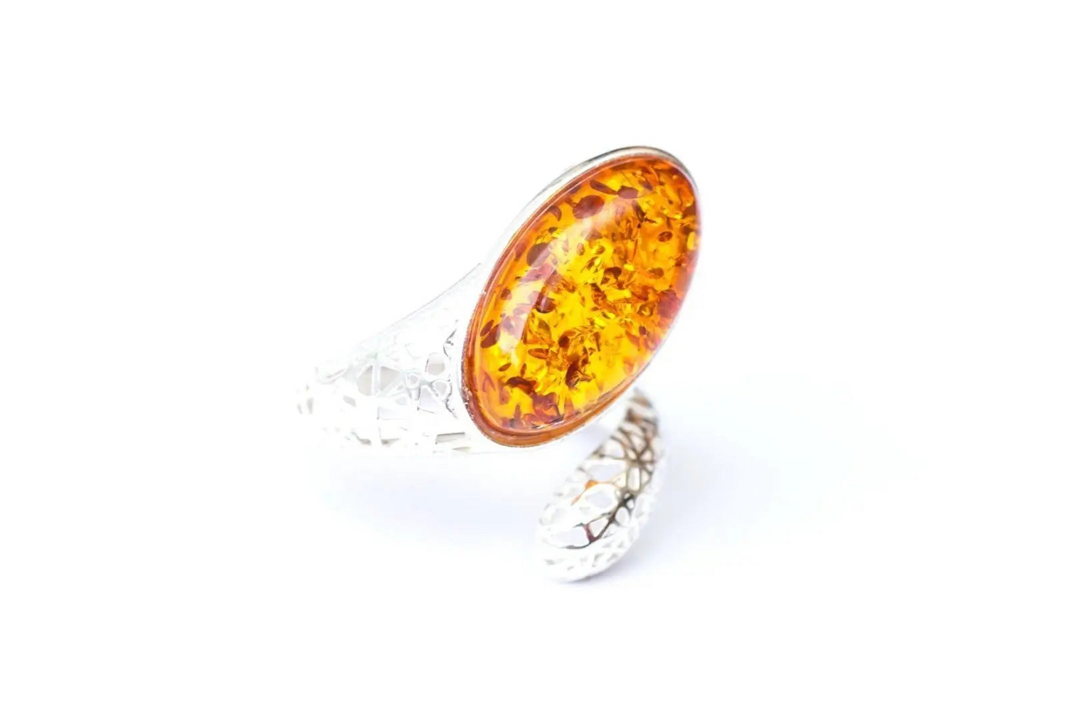 Statement Amber Snake Ring