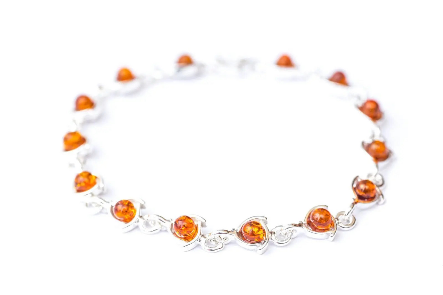 Fine Amber Link Bracelet - Selectique 