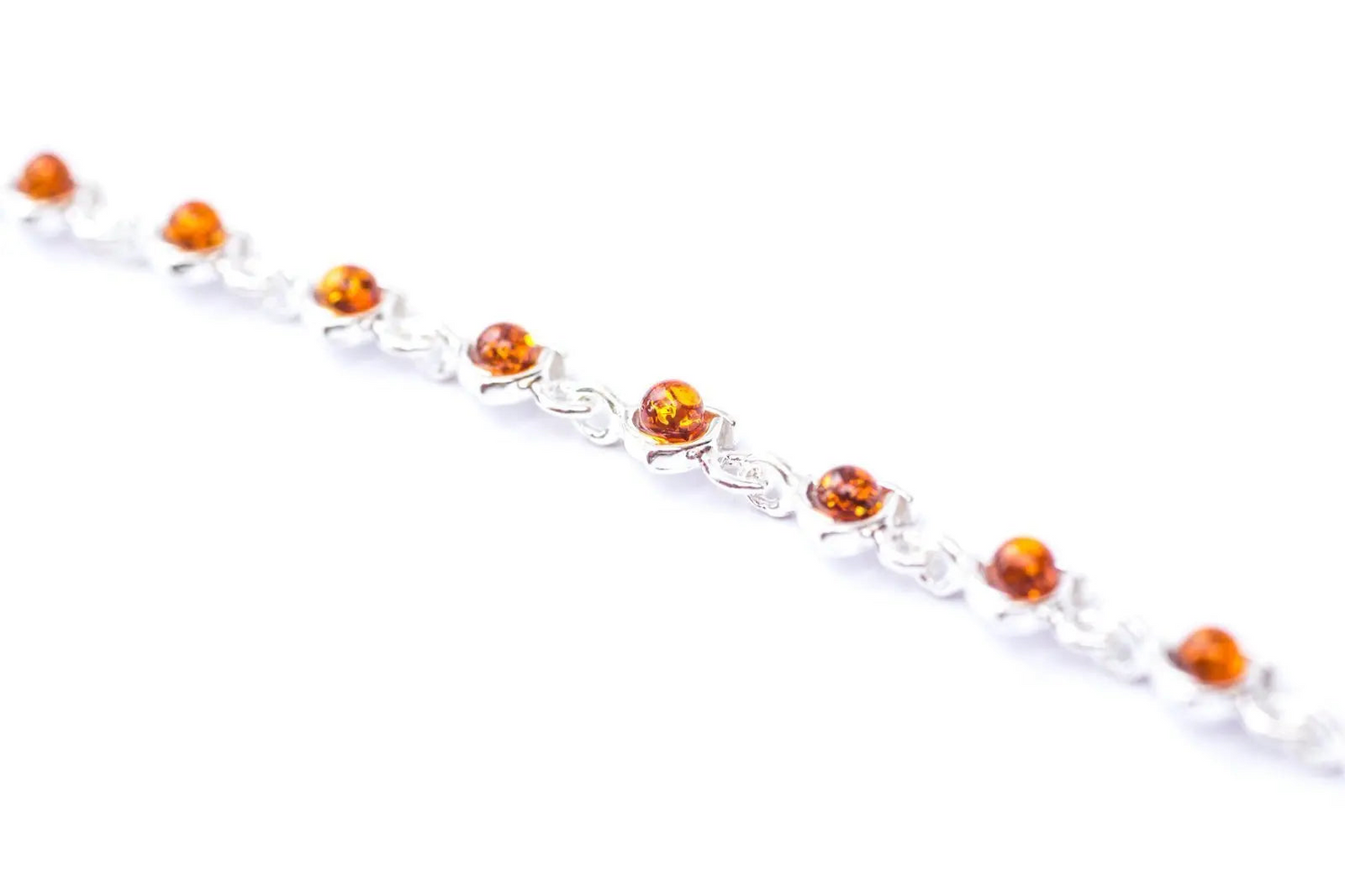 Fine Amber Link Bracelet - Selectique 