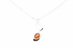 Large Amber Music Note Pendant - Selectique 