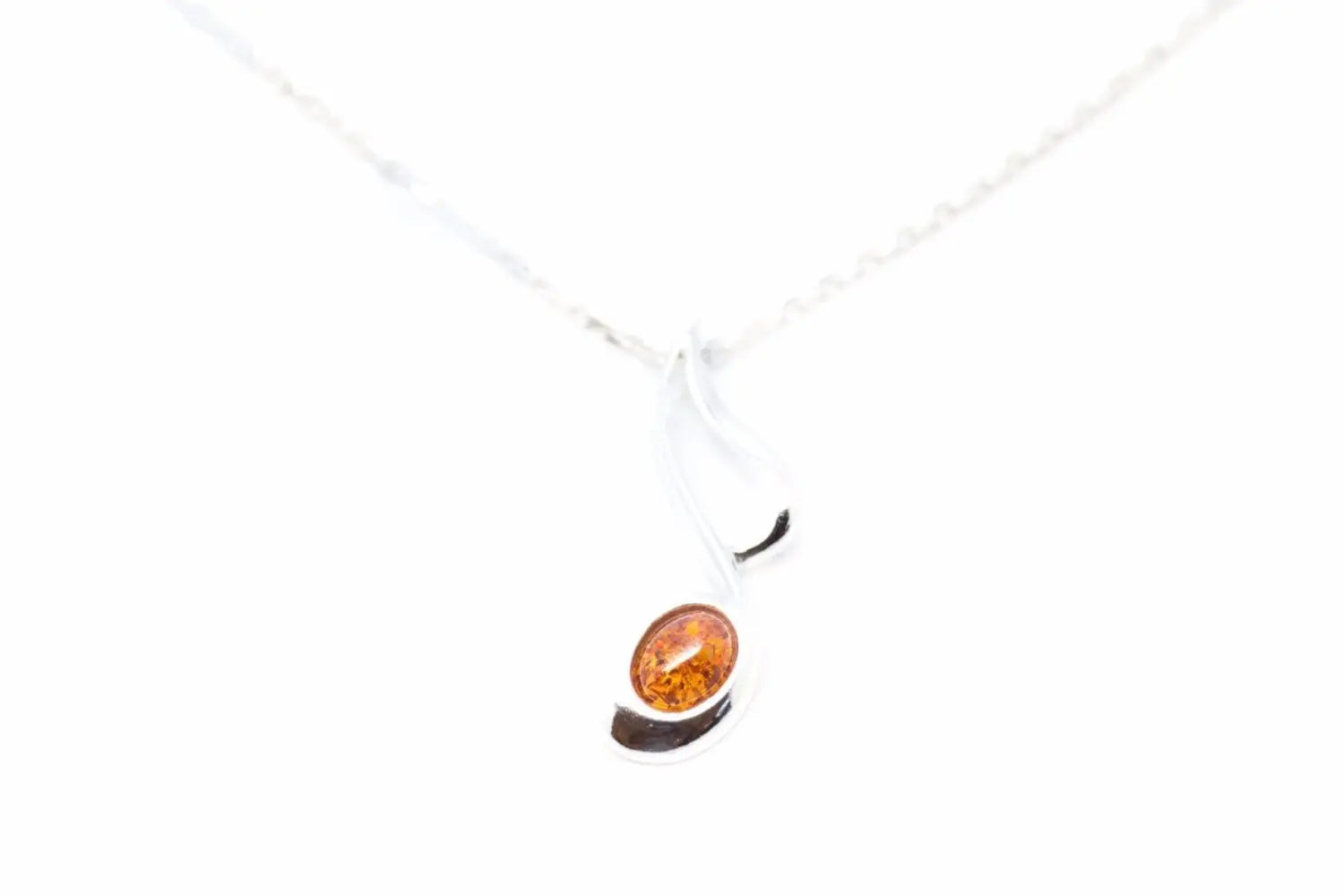 Large Amber Music Note Pendant - Selectique 