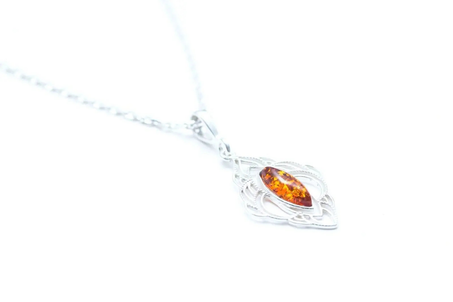 Amber Filigree Chandelier Pendant