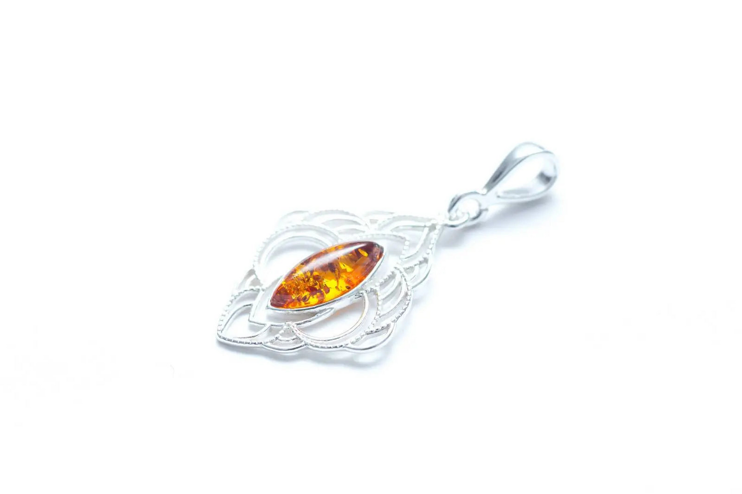 Amber Filigree Chandelier Pendant