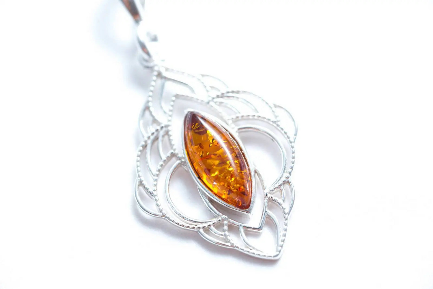 Amber Filigree Chandelier Pendant