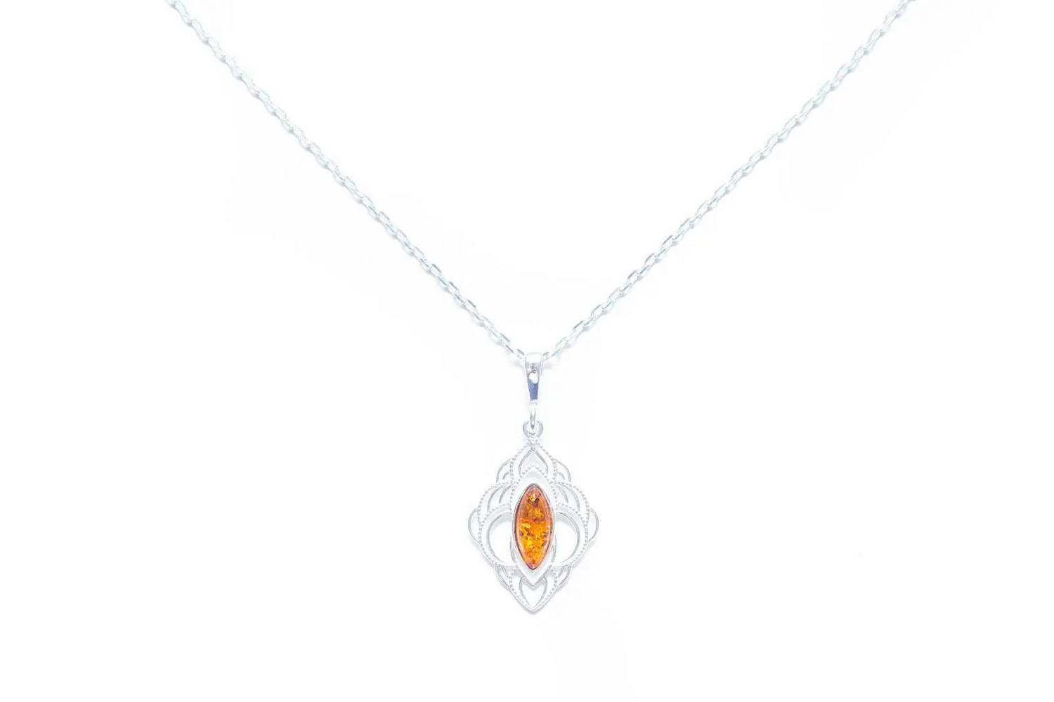 Amber Filigree Chandelier Pendant