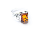 Men's Amber Solitaire Ring - Selectique 